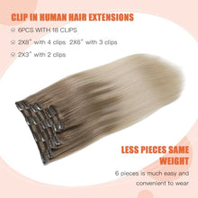 Load image into Gallery viewer, Silky Straight Clip in Remy Hair Extensions for Women
