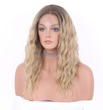 Load image into Gallery viewer, 12 inch Light Brown Loose Curly Lace Front Wig with Middle Part
