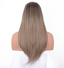 Load image into Gallery viewer, 12 inch Light Brown Loose Curly Lace Front Wig with Middle Part
