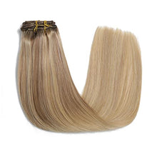 Load image into Gallery viewer, Silky Straight Human Hair Clip in Hair Extensions
