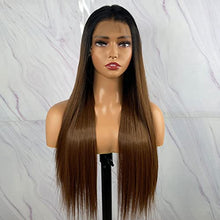 Load image into Gallery viewer, Brown Lace Front Wig with Blonde Highlights Wig Store 
