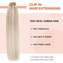 Load image into Gallery viewer, Silky Straight Clip in Remy Hair Extensions for Women
