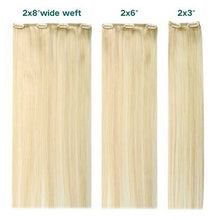 Load image into Gallery viewer, Double Weft Clip in Hair Extensions Human Hair Clip in Hair Extensions Wig Store
