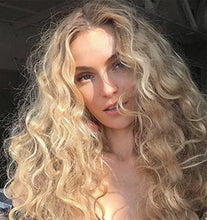 Load image into Gallery viewer, 12 inch Light Brown Loose Curly Lace Front Wig with Middle Part Wig Store
