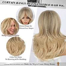 Load image into Gallery viewer, Layered Synthetic Wig with Curtain Bangs
