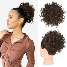 Load image into Gallery viewer, Curly Messy Hair Bun Hair Piece Elastic Drawstring Hair Bun Wig Store
