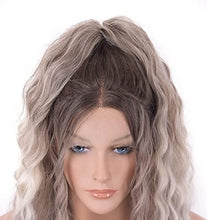 Load image into Gallery viewer, 12 inch Light Brown Loose Curly Lace Front Wig with Middle Part
