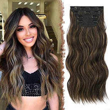 Load image into Gallery viewer, Synthetic Clip in Hair Extensions 4PCS Long Wavy 20 inches clip in hair extensions Wig Store
