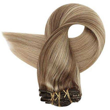 Load image into Gallery viewer, Real Human Hair Extension Clip Ins 120 Grams 7 Pcs Hair Extensions Wig Store
