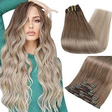 Load image into Gallery viewer, Real Human Hair Extension Clip Ins 120 Grams 7 Pcs Hair Extensions Wig Store
