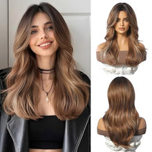 Load image into Gallery viewer, Frosted Ombre Curtain Bangs Long Layered Heat-Resistant Wig

