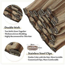 Load image into Gallery viewer, Real Human Hair Extension Clip Ins 120 Grams 7 Pcs Hair Extensions Wig Store
