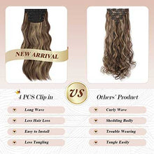 Load image into Gallery viewer, Synthetic Clip in Hair Extensions 4PCS Long Wavy 20 inches clip in hair extensions Wig Store
