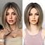 Load image into Gallery viewer, Straight Bob Wig Synthetic Middle Part Shoulder Length 12 Inch
