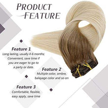 Load image into Gallery viewer, Real Human Hair Extension Clip Ins 120 Grams 7 Pcs Hair Extensions Wig Store
