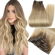 Load image into Gallery viewer, Real Human Hair Extension Clip Ins 120 Grams 7 Pcs Hair Extensions Wig Store
