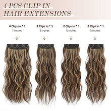 Load image into Gallery viewer, Synthetic Clip in Hair Extensions 4PCS Long Wavy 20 inches clip in hair extensions Wig Store
