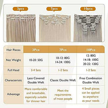 Load image into Gallery viewer, Real Human Hair Extension Clip Ins 120 Grams 7 Pcs Hair Extensions Wig Store
