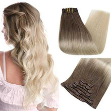 Load image into Gallery viewer, Real Human Hair Extension Clip Ins 120 Grams 7 Pcs Hair Extensions Wig Store
