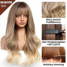 Load image into Gallery viewer, Ombre Dark Blonde Wavy Wig Wig Store
