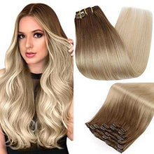 Load image into Gallery viewer, Real Human Hair Extension Clip Ins 120 Grams 7 Pcs Hair Extensions Wig Store
