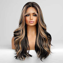 Load image into Gallery viewer, Long Black and Blonde Highlight Lace Front Wig Wig Store
