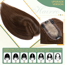 Load image into Gallery viewer, Clip in Hair Topper Human Hair with Silk Base Hairpiece
