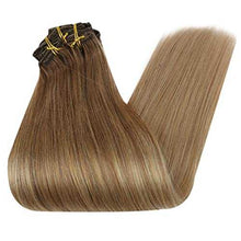 Load image into Gallery viewer, Real Human Hair Extension Clip Ins 120 Grams 7 Pcs Hair Extensions Wig Store
