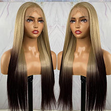 Load image into Gallery viewer, Brown Lace Front Wig with Blonde Highlights Wig Store 
