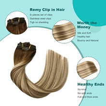 Load image into Gallery viewer, Double Weft Clip in Hair Extensions Human Hair
