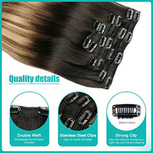 Load image into Gallery viewer, Double Weft Clip in Hair Extensions Human Hair
