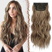 Load image into Gallery viewer, Synthetic Clip in Hair Extensions 4PCS Long Wavy 20 inches clip in hair extensions Wig Store
