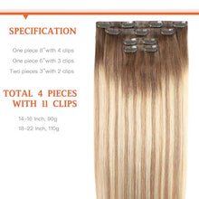 Load image into Gallery viewer, Silky Straight Clip in Remy Hair Extensions for Women

