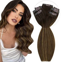 Load image into Gallery viewer, Ombre Human Hair Clip in Hair Extensions
