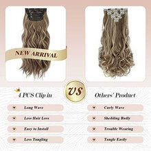 Load image into Gallery viewer, Synthetic Clip in Hair Extensions 4PCS Long Wavy 20 inches clip in hair extensions Wig Store
