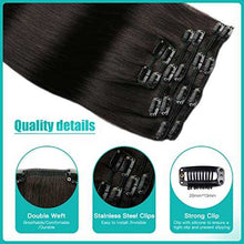 Load image into Gallery viewer, Double Weft Clip in Hair Extensions Human Hair Clip in Hair Extensions Wig Store
