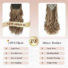 Load image into Gallery viewer, Synthetic Clip in Hair Extensions 4PCS Long Wavy 20 inches clip in hair extensions Wig Store
