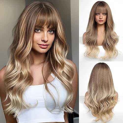 Ombre Dark Blonde Wavy Wig Wig Store