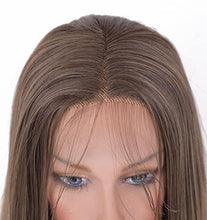 Load image into Gallery viewer, 12 inch Light Brown Loose Curly Lace Front Wig with Middle Part
