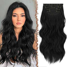 Load image into Gallery viewer, Synthetic Clip in Hair Extensions 4PCS Long Wavy 20 inches clip in hair extensions Wig Store
