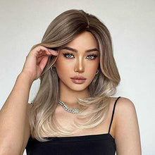 Load image into Gallery viewer, Synthetic Bob Wig with Blunt Bangs Synthetic Wig Wig Store
