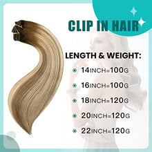 Load image into Gallery viewer, Double Weft Clip in Hair Extensions Human Hair
