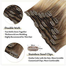 Load image into Gallery viewer, Real Human Hair Extension Clip Ins 120 Grams 7 Pcs Hair Extensions Wig Store
