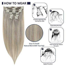 Load image into Gallery viewer, Real Human Hair Extension Clip Ins 120 Grams 7 Pcs Hair Extensions Wig Store
