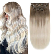 Load image into Gallery viewer, Silky Straight Clip in Remy Hair Extensions for Women
