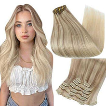 Load image into Gallery viewer, Real Human Hair Extension Clip Ins 120 Grams 7 Pcs Hair Extensions Wig Store
