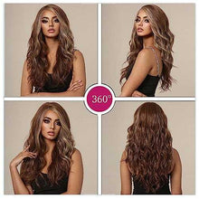 Load image into Gallery viewer, Long Wavy Brown Highlight Blonde Lace Wig Wig Store

