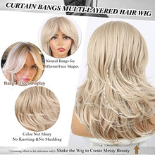 Load image into Gallery viewer, Layered Synthetic Wig with Curtain Bangs
