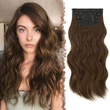 Load image into Gallery viewer, Synthetic Clip in Hair Extensions 4PCS Long Wavy 20 inches clip in hair extensions Wig Store
