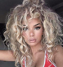 Load image into Gallery viewer, 12 inch Light Brown Loose Curly Lace Front Wig with Middle Part Wig Store
